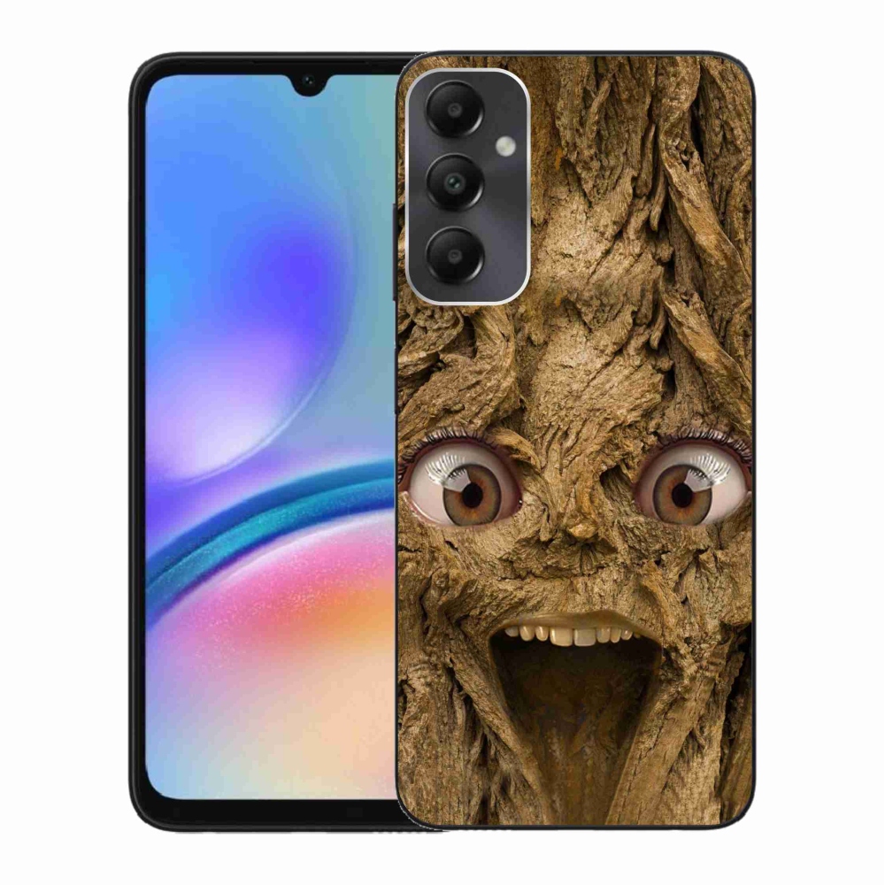 Gél borítás mmCase Samsung Galaxy A05s készülékhez - vidám fa szemekkel