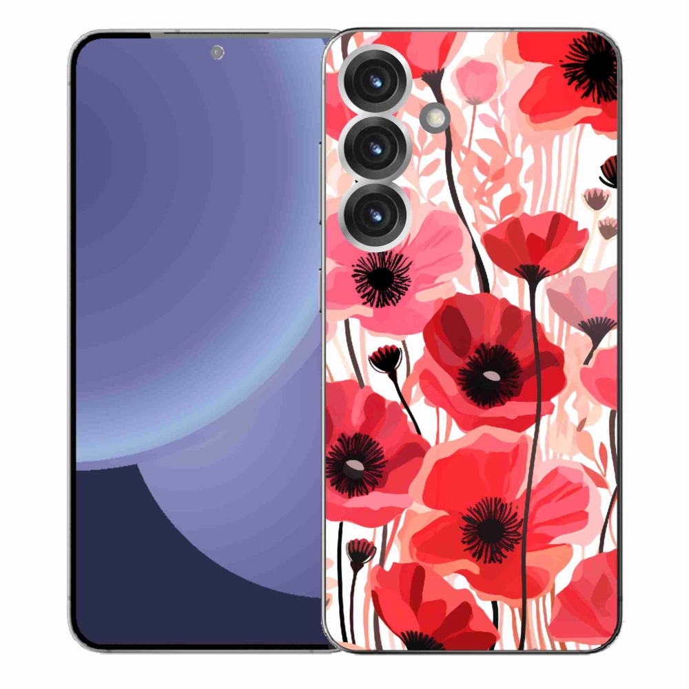 Gél védőhuzat mmCase Samsung Galaxy S25+ készülékhez - mákos 1