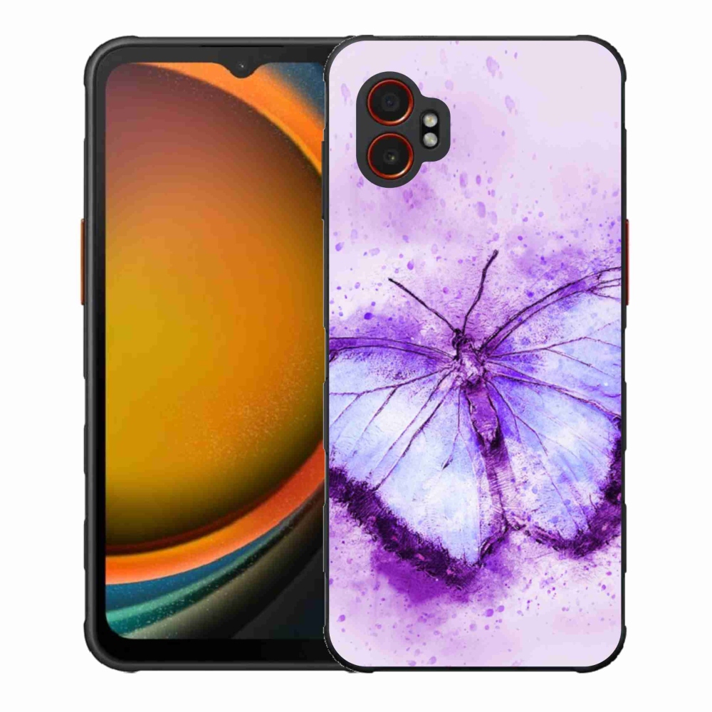 Zselés borítás mmCase Samsung Galaxy Xcover 7 Pro - lila pillangó