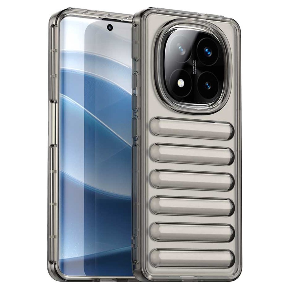 Csíkos tartós borító Xiaomi Redmi Note 14 Pro+ 5G - szürke