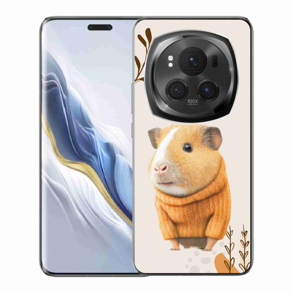 Gél borítás mmCase a Honor Magic 6 Pro 5G számára - tengerimalac a pulóverben