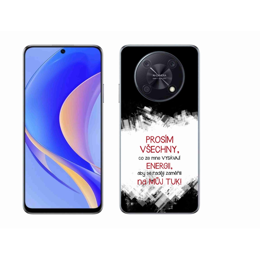 Gél borító mmCase a Huawei Nova Y90 készülékhez - vicces szöveg 1 piros