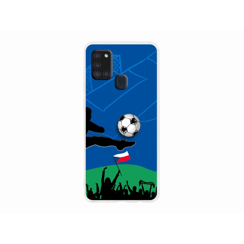 Gél borítás mmCase Samsung Galaxy A21s készülékhez - futballszurkolóknak