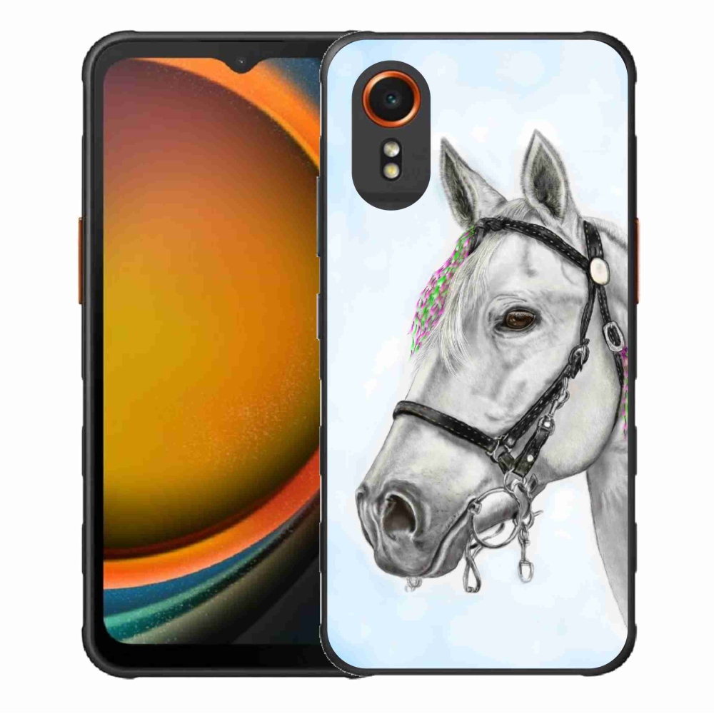Gél védőhuzat mmCase Samsung Galaxy Xcover 7 - fehér ló 1