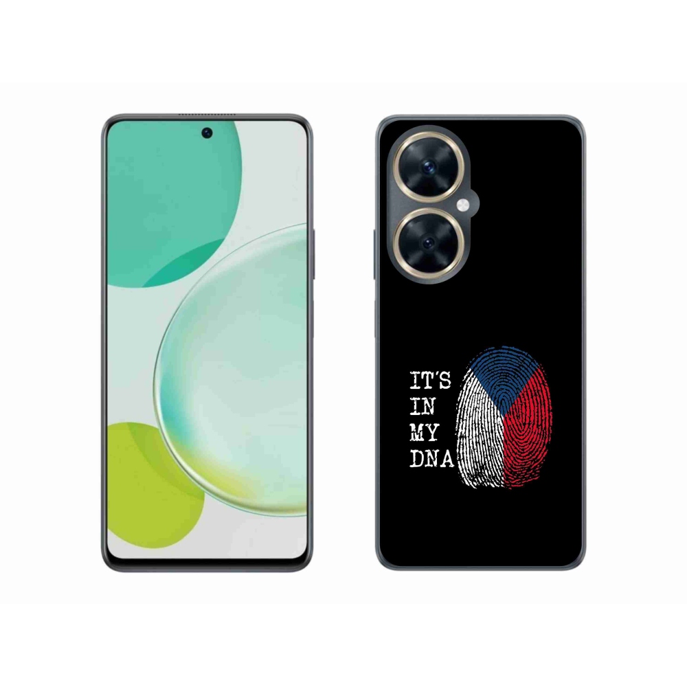 Gél borító mmCase a Huawei Nova 11i - zászlós ujjlenyomat fekete háttérrel