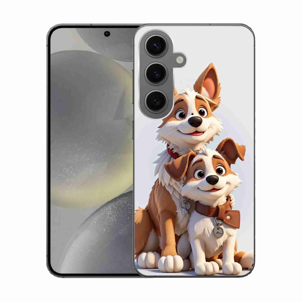 Gél védőhuzat mmCase Samsung Galaxy S24 készülékhez - kutyák rajzolása