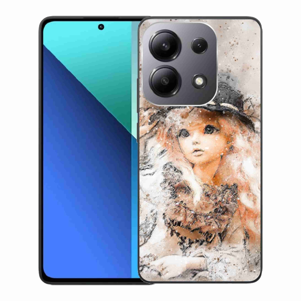Gél borító mmCase a Xiaomi Redmi Note 13-hoz - lány kalapban