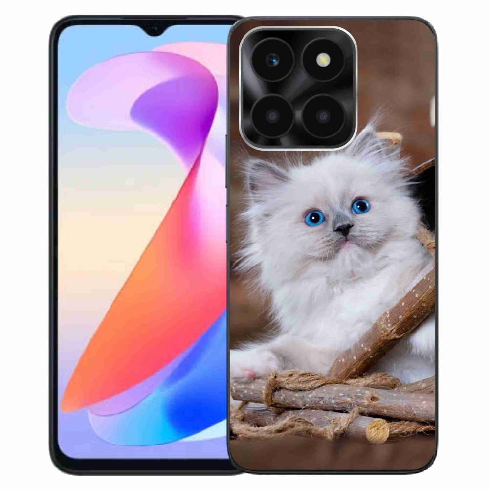 Zselés borítás mmCase a Honor X6a készülékhez - fehér cica