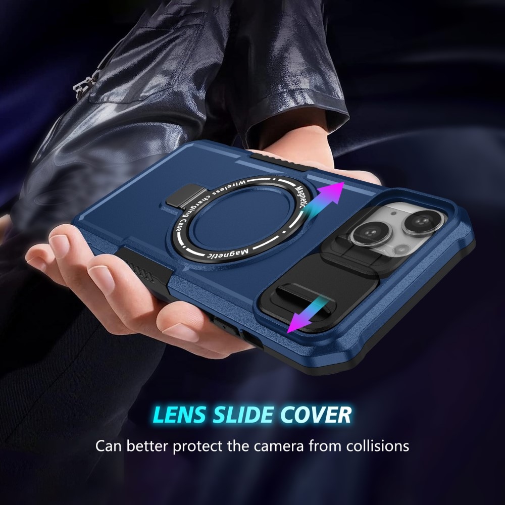 Fulcrum tartós borító kameravédelemmel és MagSafe funkcióval iPhone 14 készülékhez - Kék