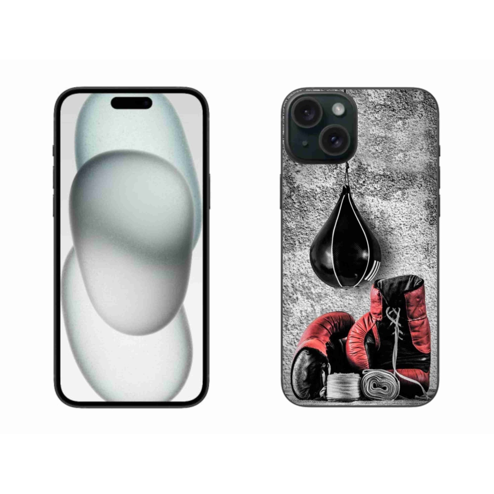 Zselés borítás mmCase iPhone 15 Plus készülékhez - bokszzsák és kesztyűk