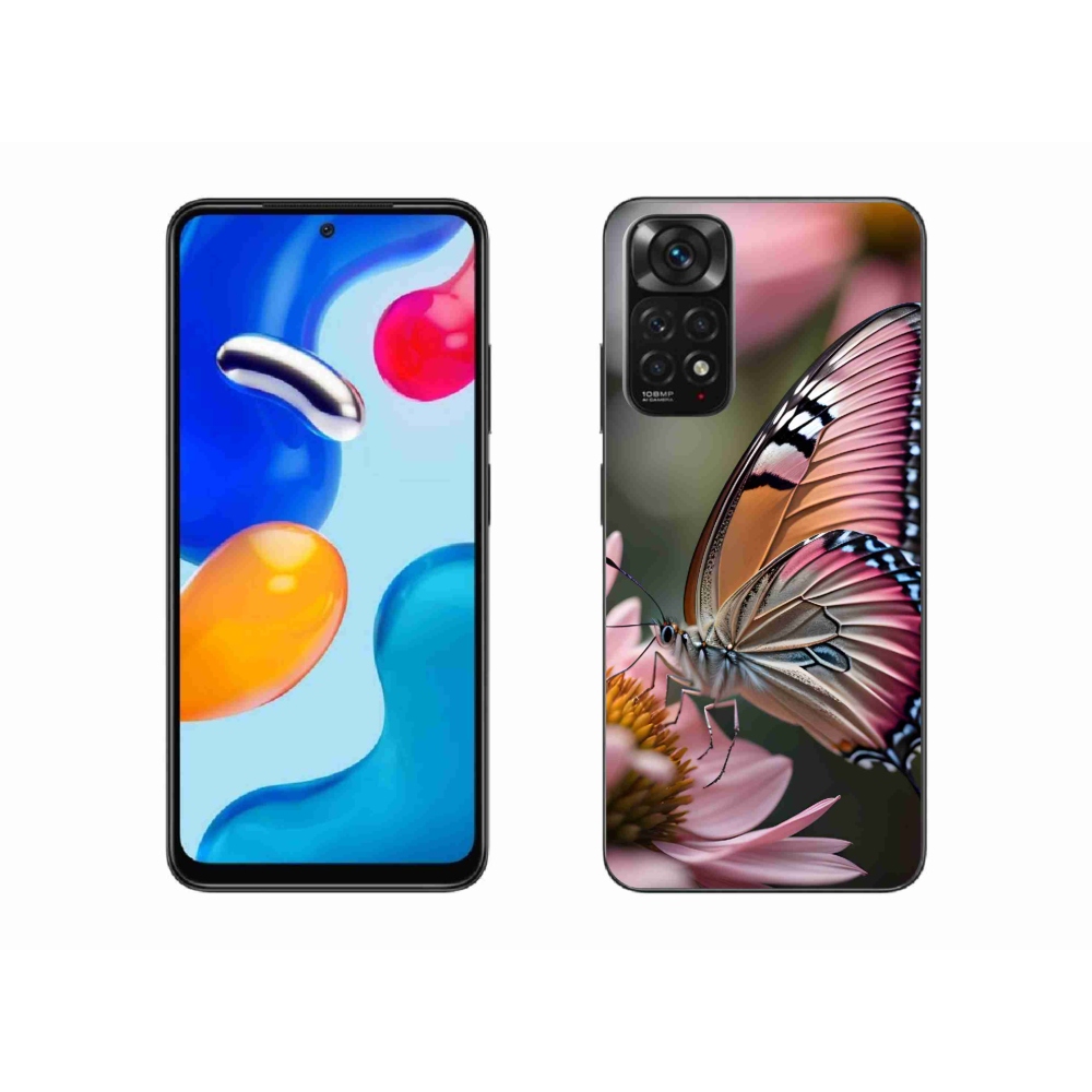 Gél borítás mmCase a Xiaomi Redmi Note 11S 4G-hez - színes pillangó