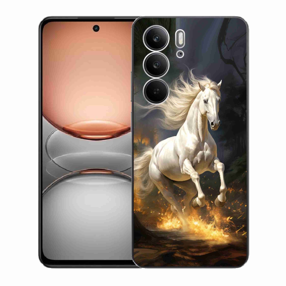 Zselés borítás mmCase a Realme C75 készülékhez - fehér ló 2