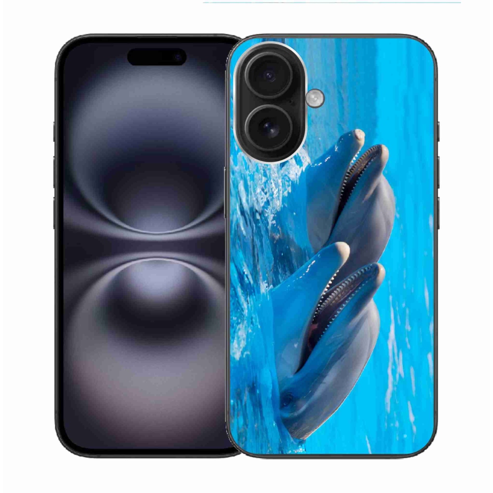 Gél borítás mmCase iPhone 16 készülékhez - delfinek