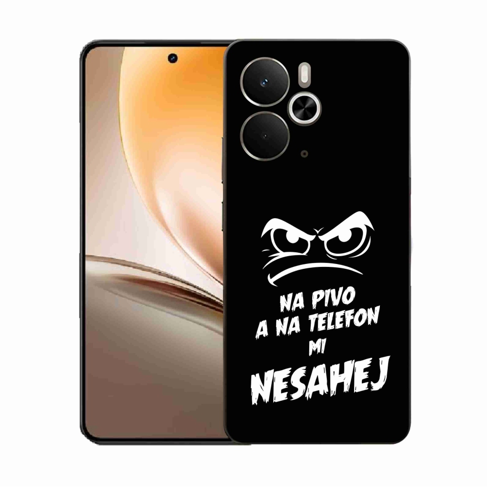 Gél borítás mmCase a Realme 14 5G/14T 5G számára - sör motívum 2 fekete háttér