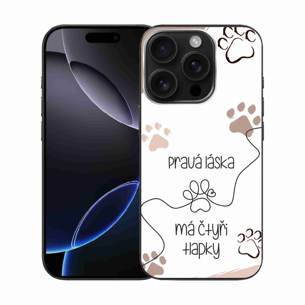 Gél borítás mmCase iPhone 16 Pro készülékhez - kutyamotívum 1 fehér háttér