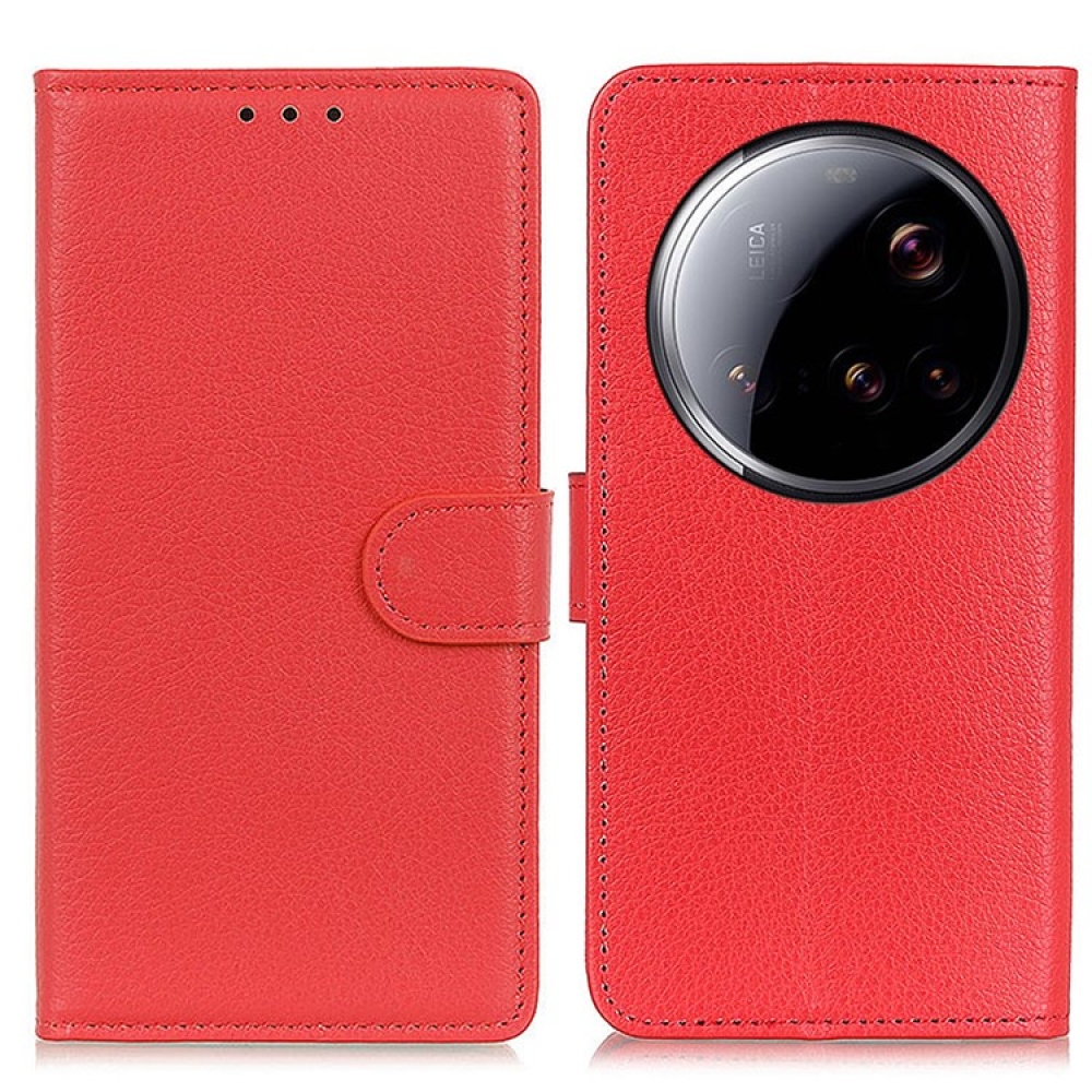 Litchie könyvtáska Xiaomi 15 Ultra - piros