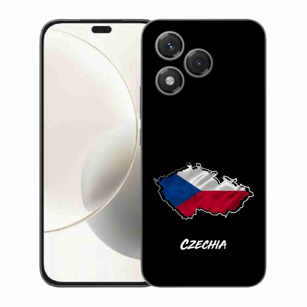 Zselés borítás mmCase a Honor 400 Lite-hoz - Csehország fekete háttérrel