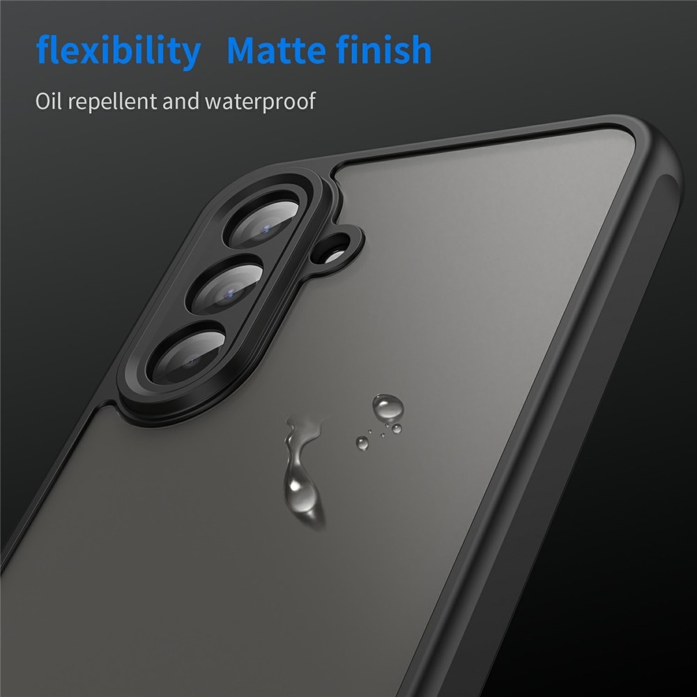 Zselés tok kemény hátlappal Samsung Galaxy A17 4G/5G készülékhez - fekete