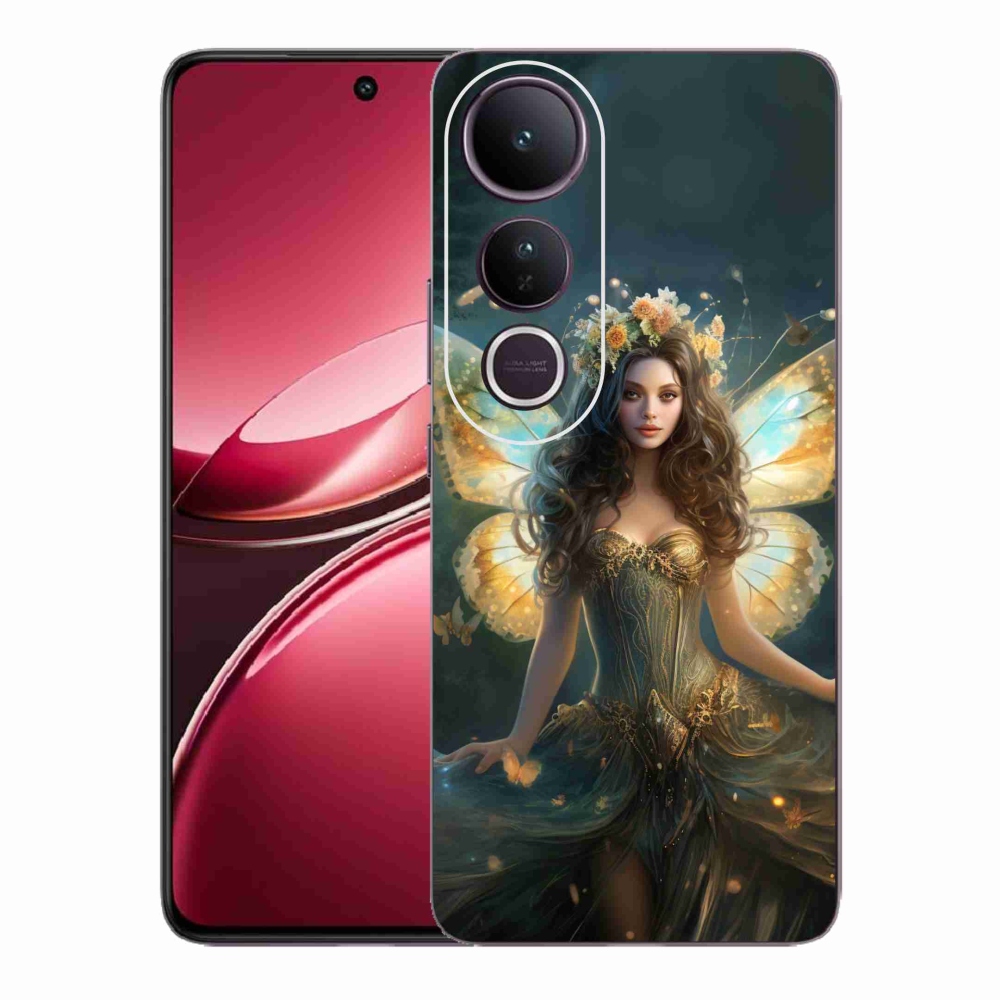 Gél borítás mmCase a Vivo V50 Lite 4G/5G - pillangó nőn