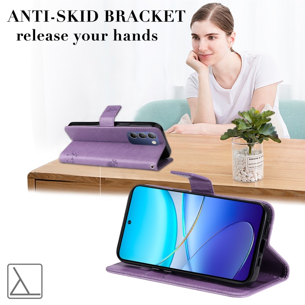 Fa könyv tok a Vivo V40 SE 4G/5G készülékhez - világos lila