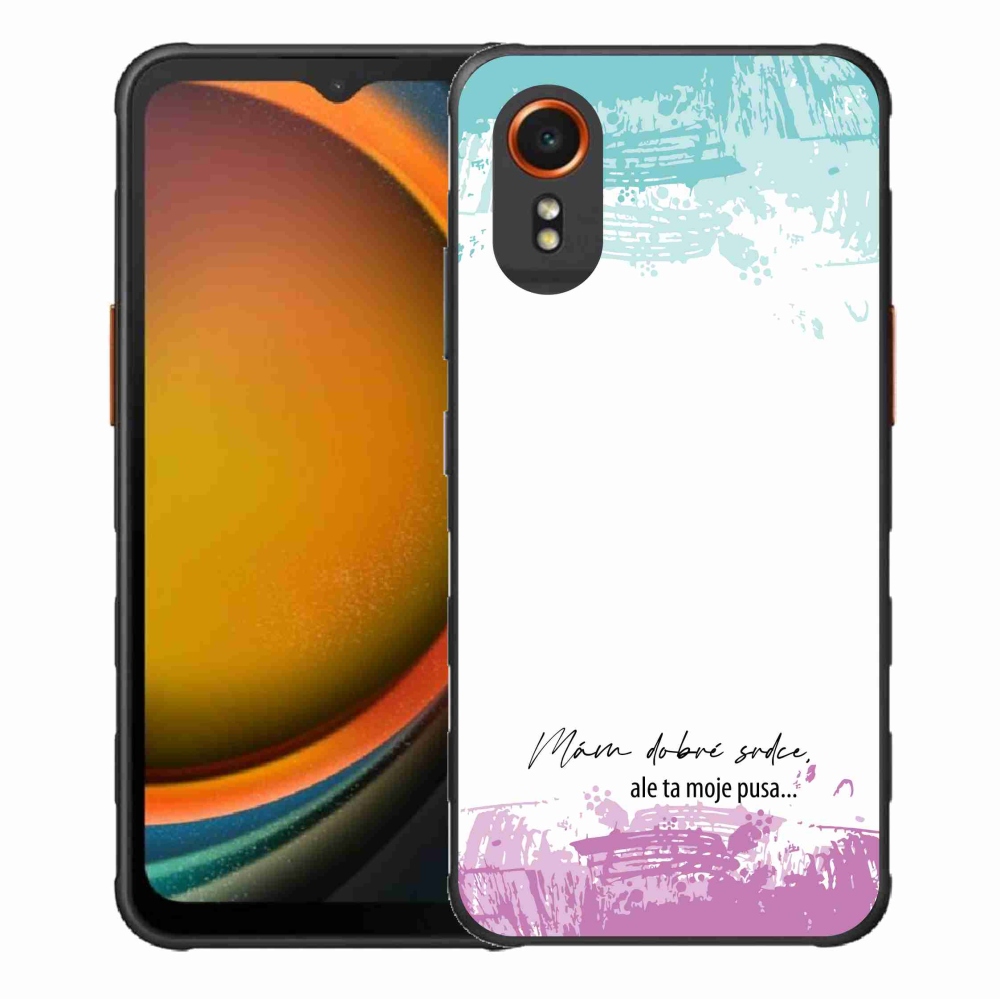 Gél borító mmCase Samsung Galaxy Xcover 7 - vicces szöveg 3 fehér háttérrel