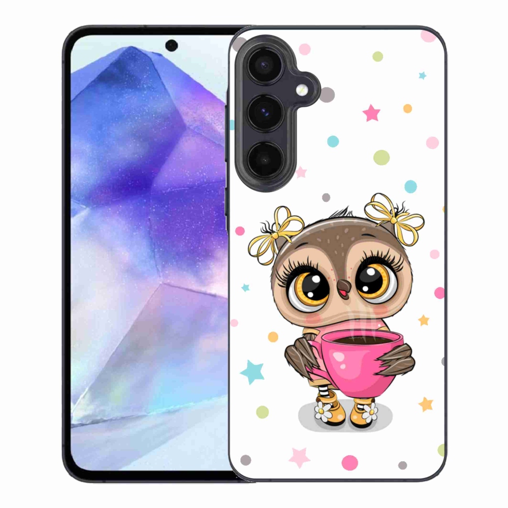 Gél borítás mmCase Samsung Galaxy A55 5G - rajzfilm bagolyhoz