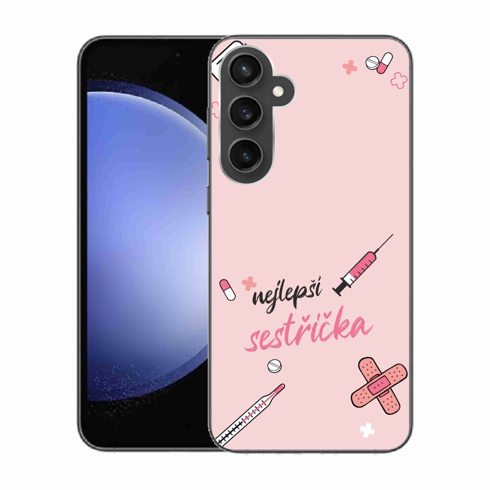 Gél borítás mmCase Samsung Galaxy S23 FE - legjobb kishúg rózsaszín háttérrel