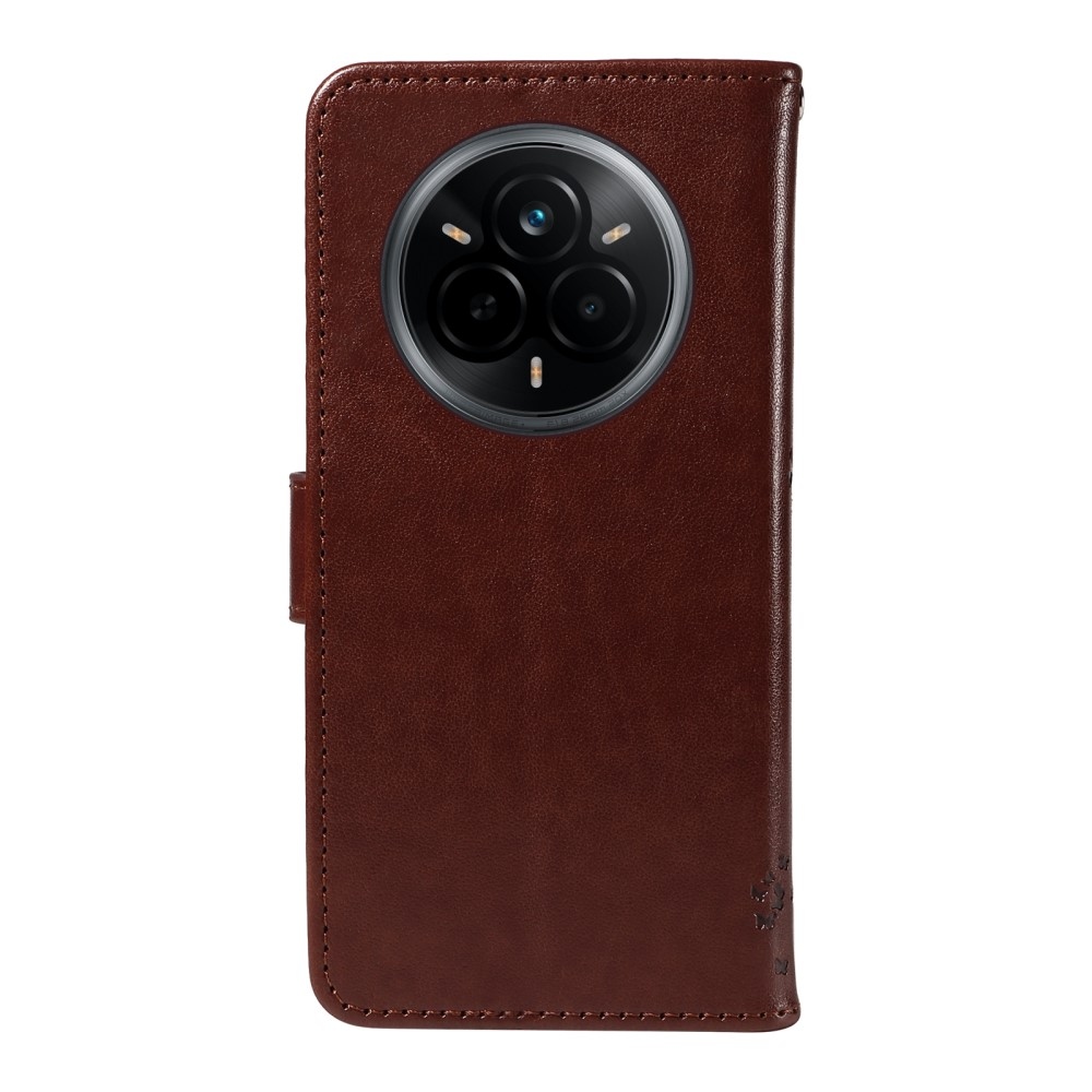 Fák könyvtáska a Realme 14 Pro 5G-hez - barna színben