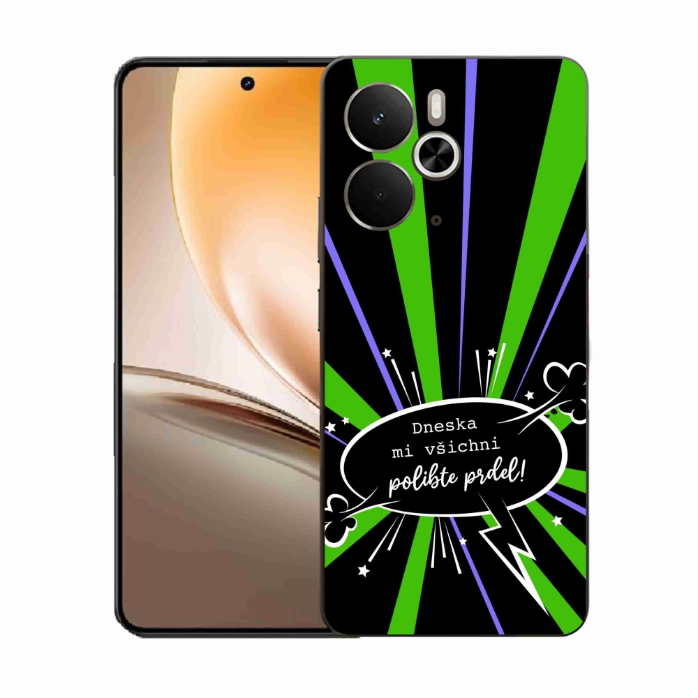 Gél borító mmCase a Realme 14 5G/14T 5G készülékhez - vicces szöveg 15 fekete háttérrel