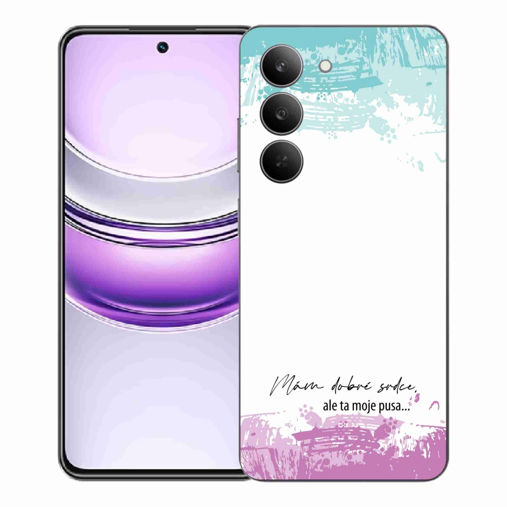 Gél borító mmCase a Realme 14x 5G készülékhez - vicces szöveg 3 fehér háttér