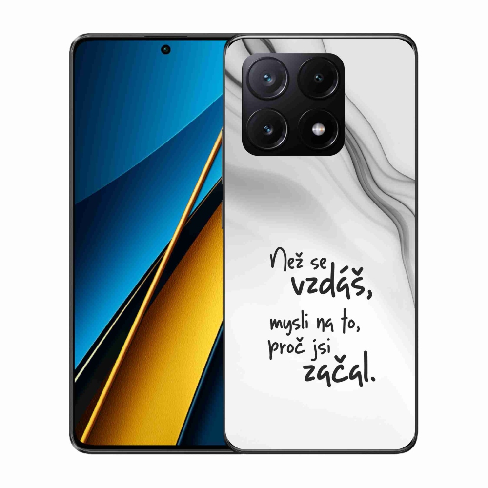 Gél borítás mmCase a Xiaomi Poco X6 Pro 5G számára - idézet 2 fehér háttér