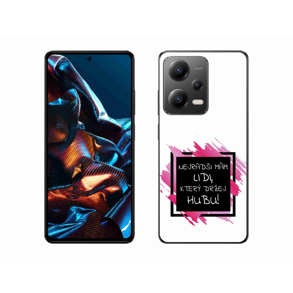 Gél borító mmCase a Xiaomi Redmi Note 12 Pro 5G-hez - vicces szöveg 7 fekete és fehér háttérrel