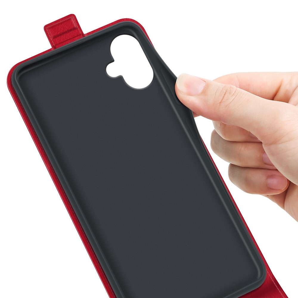 Függőleges könyvtáska Samsung Galaxy A06 4G készülékhez - piros