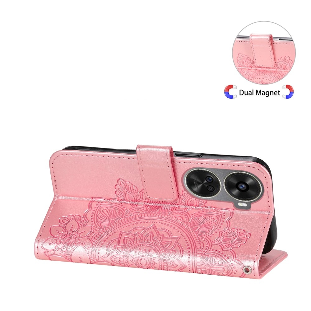 Mandala könyv tok Huawei Nova 12 SE-hez - rózsaszín