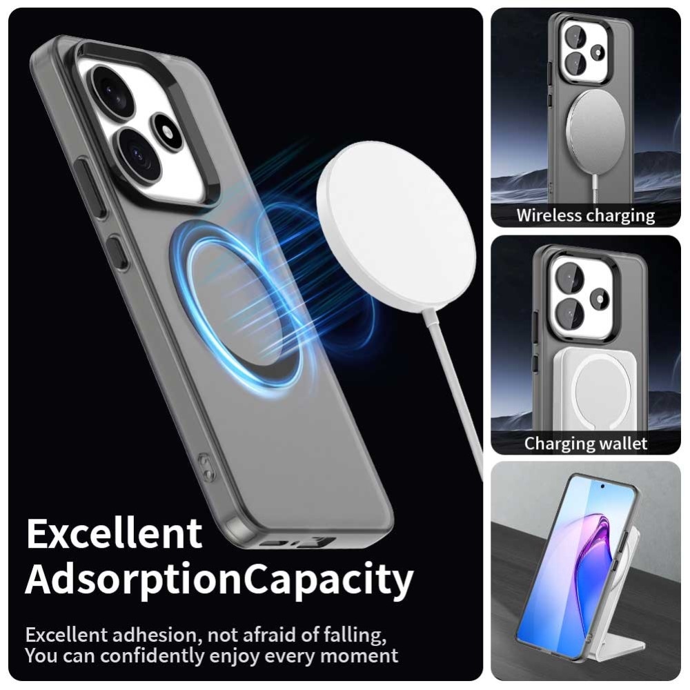 Candy zselés tok MagSafe-val Xiaomi Redmi Note 14 5G - fekete