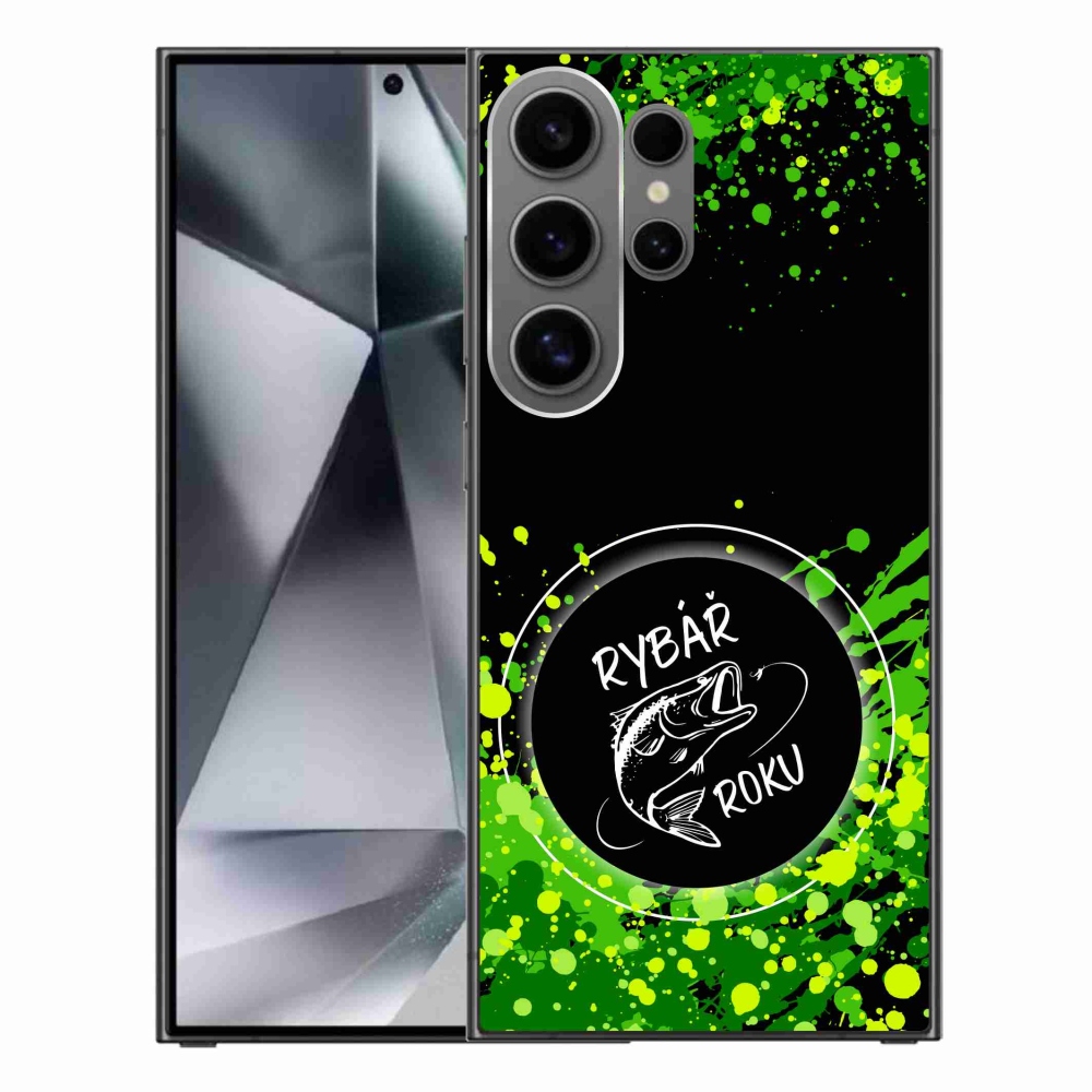 Zselés borítás mmCase Samsung Galaxy S24 Ultra - Az év halászának fekete háttere