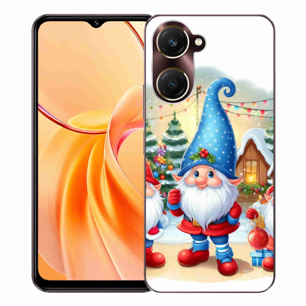 Gél borítás mmCase a Vivo Y28s 5G-hez - Karácsonyi manók