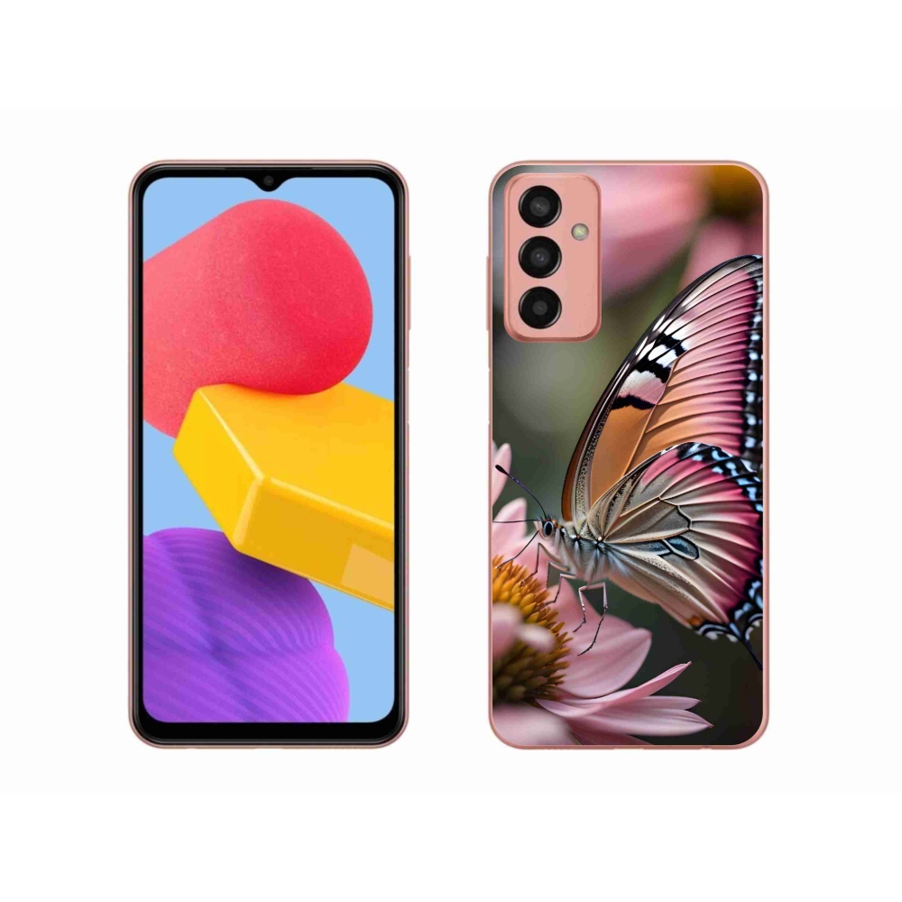 Gél borítás mmCase Samsung Galaxy M13 készülékhez - színes pillangó