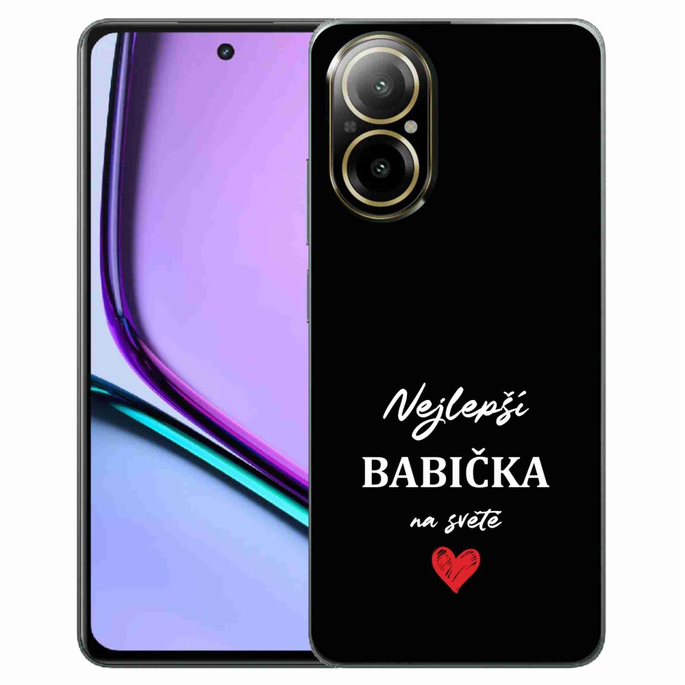 Gél borító mmCase a Realme C67-en - legjobb nagymama 1 fekete háttér