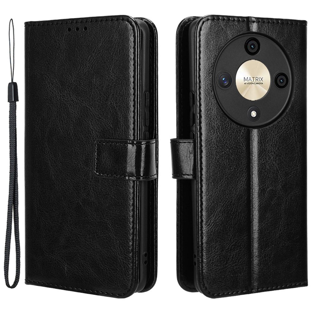 Lovas könyv tok Honor Magic 6 Lite 5G-hez - fekete