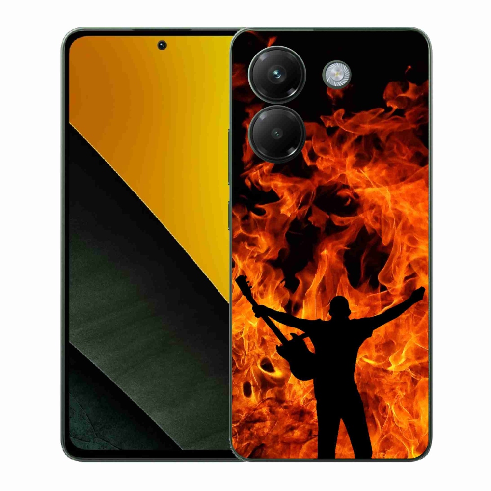 Gélburkolat mmCase a Xiaomi Poco M7 Pro 5G számára - zenész és tűz