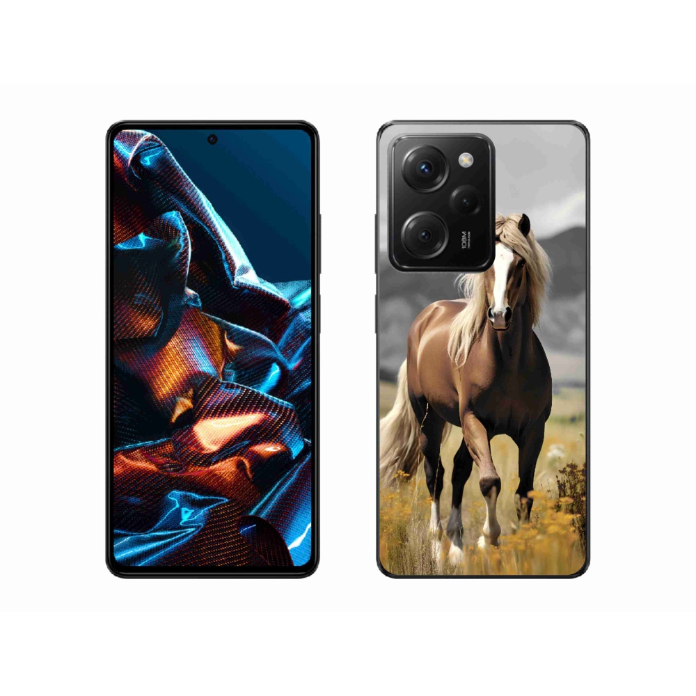 Zselés borítás mmCase a Xiaomi Poco X5 Pro 5G-hez - barna ló 1