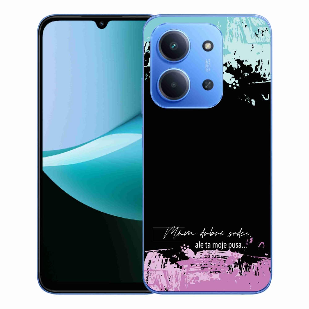 Gél borító mmCase a Xiaomi Redmi 15C 4G/5G (173mm) - vicces szöveg 3 fekete háttérrel