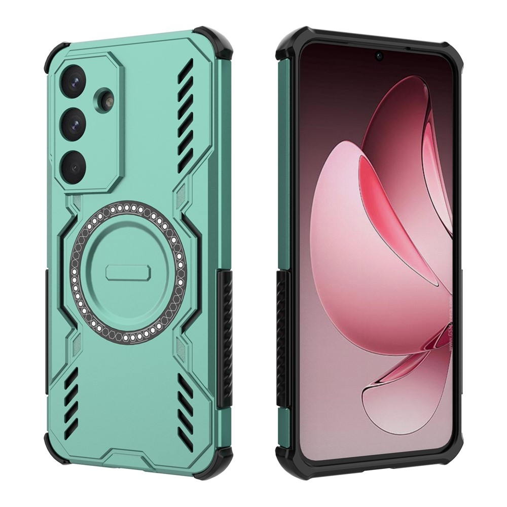 Üreges, tartós védőburkolat MagSafe-rel Samsung Galaxy S25 FE készülékre - zöld