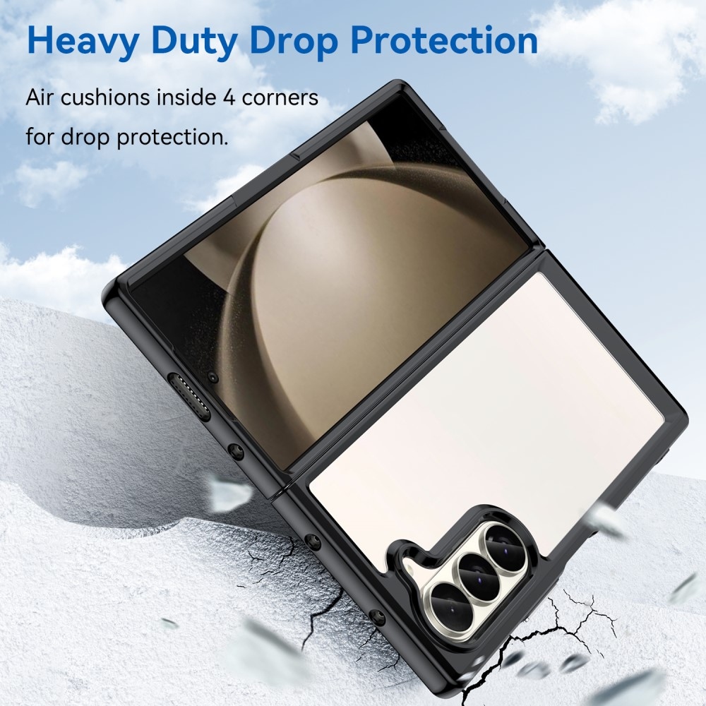 Gél tok fix hátlappal Samsung Galaxy Z Fold6 5G készülékhez - fekete