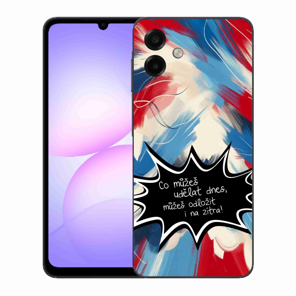 Gél borító mmCase Samsung Galaxy A07 4G - vicces szöveg 9 fekete háttér