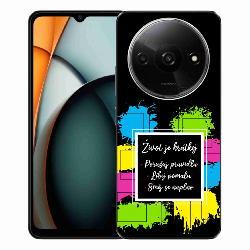 Gél borítás mmCase a Xiaomi Redmi A3-hoz - idézem 5 fekete háttérrel