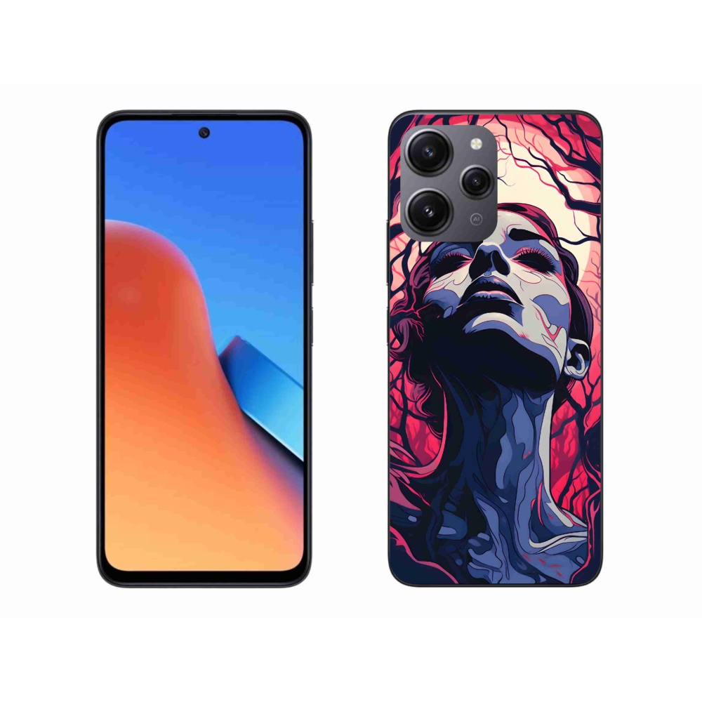 Gél borítás mmCase a Xiaomi Redmi 12-hez - absztrakt arc