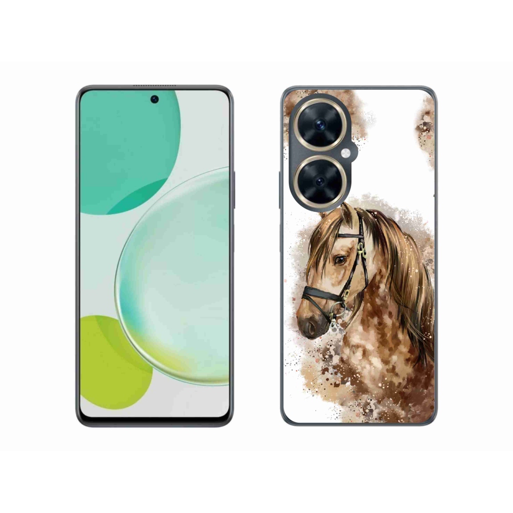 Gél borítás mmCase a Huawei Nova 11i készülékhez - barna rajzfilm ló