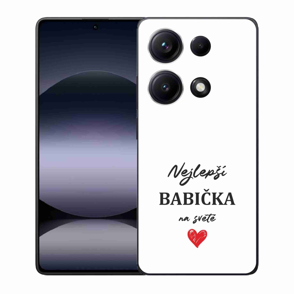 Gél borító mmCase a Xiaomi Redmi Note 14S-hez - a legjobb nagymama 1 fehér háttérrel